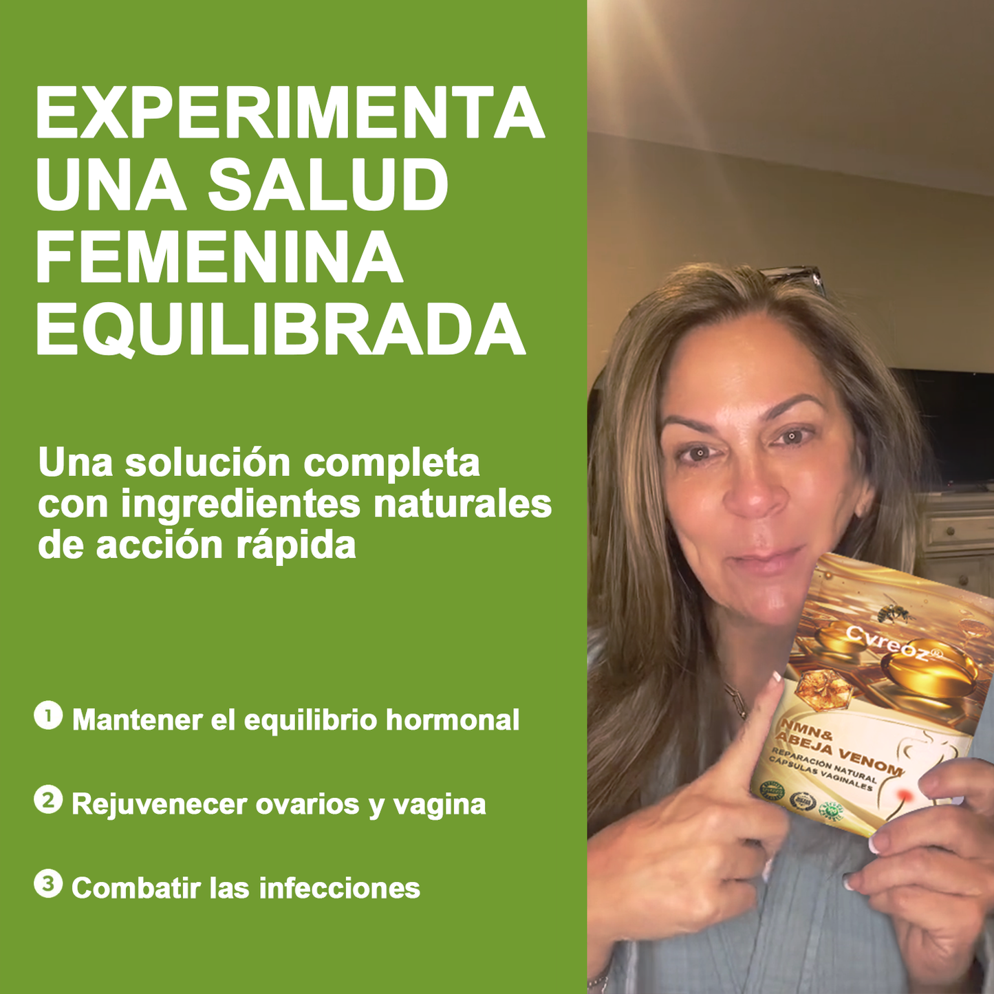 𝐂𝐯𝐫𝐞𝐨𝐳® Cápsulas Vaginales Naturales Reparadoras con Veneno de Abeja y NMN👩‍❤️‍👩[𝐅𝐨𝐫 𝐚𝐥𝐥 𝐯𝐚𝐠𝐢𝐧𝐚𝐥 𝐚𝐧𝐝 𝐡𝐨𝐫𝐦𝐨𝐧𝐚𝐥 𝐩𝐫𝐨𝐛𝐥𝐞𝐦𝐬]👩‍❤️‍👩